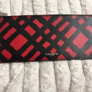 Coach Black and Red Geometric Wallet